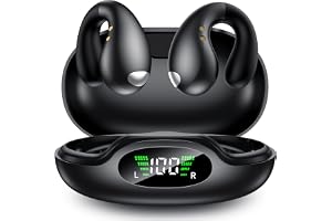 Cuffie A Conduzione Ossea Hmusic Bluetooth 5.4 – IP67, 20h Autonomia, Doppio Basso, ENC, 29g, Open Ear Per Sport