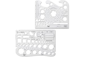 Mr. Pen - Plantillas de paisaje, plantillas arquitectónicas, herramientas de dibujo, herramientas de paisajismo, plantilla de diseño de paisaje, formas de regla de dibujo, plantillas de dibujo