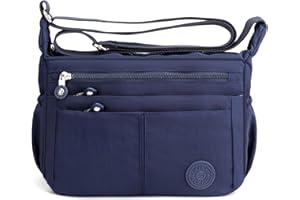 DIRRONA Casual Bolsos Bandolera Nylon Bolso de Mujer Viajes Bolso Bandolera Nylon Bolso Trabajo Compras Bolsos Cruzados Mujer Multibolsillos Uso Diario