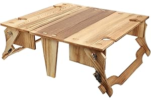 UPKOCH Picknick Holzklapper Picknickkorb Tisch: Tragbarer Wein Picknicktisch 2- In- 1 Picknicktisch - Aufbewahrungskorb Collapsible Beach Camping- Tisch für ?enbereich Klapptisch Picknickkorb