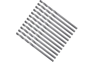 METALLIXITY Drill Bit (2mm) 12Pcs, 4241 High-Speed Steel Straight Shank Nitriding Black 118° for Wood Plastic Iron Copper Aluminum Low Soft Metal