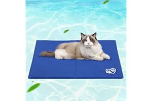 CAROMIO Dog Cooling Mat Medium, Scratch Resistant Cooling Mat for Dogs 65x50cm- Self Cooling Mat No Need to Freeze, Non Toxic & Keep Pets Cool All Summer