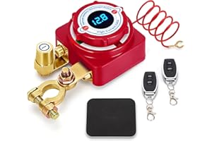 NUOWEIDE 12V Smart Drahtloser Ferngesteuerter Auto Trennschalter, Batterie Trennschalter 12v 240A with Led Voltage Display, Batterie Kill Switch Anti-Diebstahl für Fahrzeug, RV, LKW, Boot