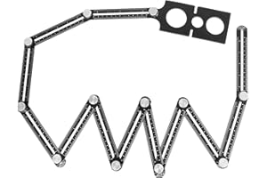 ANSD Multi Angle Measuring Ruler, Aluminum Alloy Angle Finder Template Tool, DIY Angle Measuring Ruler for Handymen, Construction Workers, Carpenters, Tilers, Craftsmen