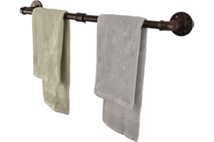LINKPIPES Rohrhandtuch Bar Wand montiert Industriehandtuch Rack Halter Rustikale Heavy Duty Badezimmer Hardware (24 inch, Rote Bronze)