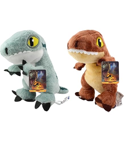 Jurassic World Velociraptor Plüschtier – Offiziell Lizenziert, 20 Cm Groß, Gestickte Details