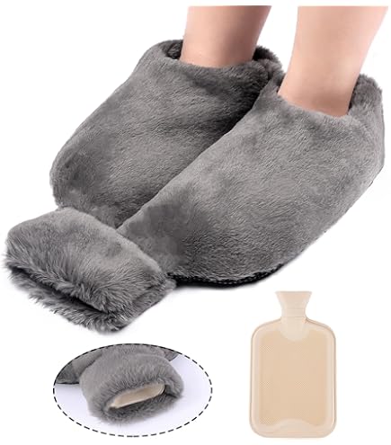 Clearance Items 2L Hot Water Bottle With Soft Plush Cover - Large