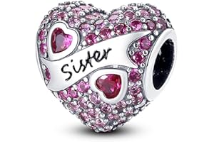 Annmors Charm Pendente Madre Figlia Zampe Cane Ciondoli Compatibile con Braccialetti e Collane Donna