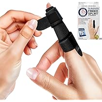 EDNYZAKRN Fingerschiene Schwarz S/M Links - 2-Finger Bandage Für Brüche & Arthritis