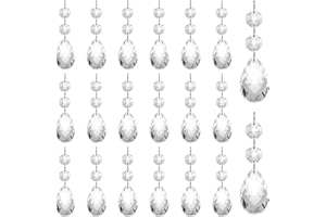 Belle Vous Cristal Transparent en Forme de Goutte/Larme (Lot de 20) - Pampilles Deco de 8,6 cm pour Lustres, Chandeliers, Prismes, Attrape-Soleil, Mariages/Noël et Guirlandes