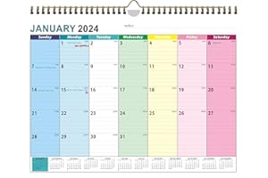 HOLDERZWU Wall Calendar from Jan 2024-Jun 2025,18 Month Academic Wall Calendar 2024-2025,Monthly Calendar for Office,Family Planner,Hanging Calendar Planner with Stickers-15x11.6 in (Gradient)