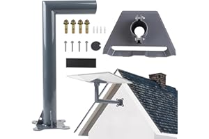 EXLECO Starlink Gen 3 uchwyt Starlink V3 adapter rurowy, regulowany uchwyt Starlink z rurą dachową, zestaw montażowy uchwyt ścienny kompatybilny z Gen 2/V2 Gen 3/V3