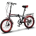 DerakBikes 20 Inch Folding Bicycle with 7 Speeds Lightweight and Fully Assembled for Effortless Riding Anywhere