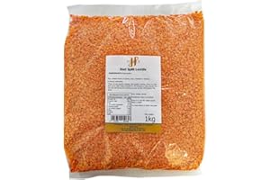 Hides Fine Foods - Red Split Lentils 1kg - GMO Free - Suitable for Vegetarians - Cooking - Stewing - Soups - Dhal - Curries - Supports Digestive Health