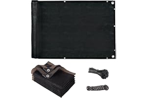 TUAKIMCE 2 x 5m Garden Privacy Netting Outdoor Shading Net Privacy Fence Screening 90% HDPE Screening UV-Resistant Tear-Resistant Shading Net Black