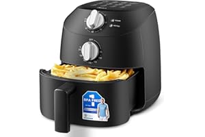 Midea Compact 2L Air Fryer – 12 Preset Menus, Adjustable Timer, 80-200°C Temperature Control, 1150W, Dishwasher-Safe Non-Stick Basket, BPA-Free, Space-Saving Design – Ideal for Small Kitchens (Black)