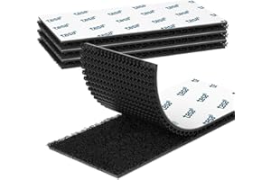 Emitever Picture Hanging Strips Heavy Duty, No Damage Picture Adhesive Strips, Hook and Loop Strong Mounting Tape Black (4 Pairs)