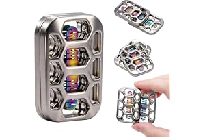 7JI Fidget Slider leksak för vuxna, metall skjutmagnet, ASMR-leksak, taktil pryl anti-stress, ADHC fingerleksak för kontor, m