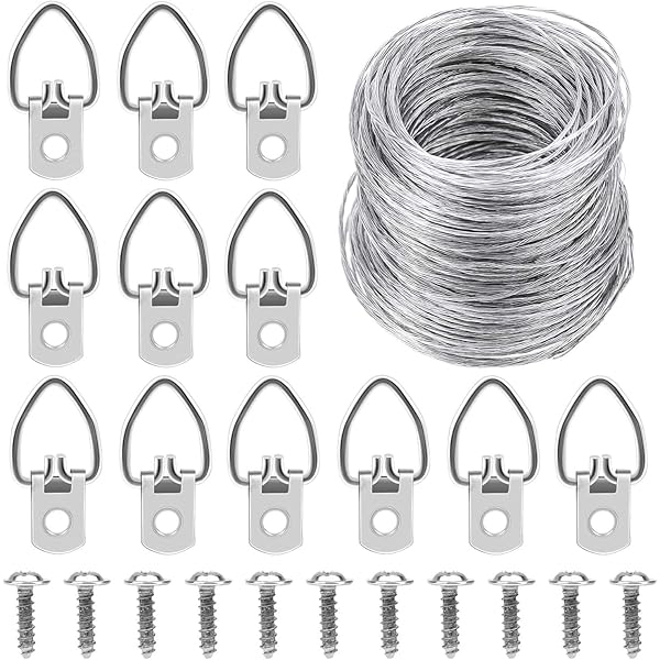 Heavy Duty Picture Hanging Kit - 150lb Capacity With French Cleat & 50ft Steel Wire