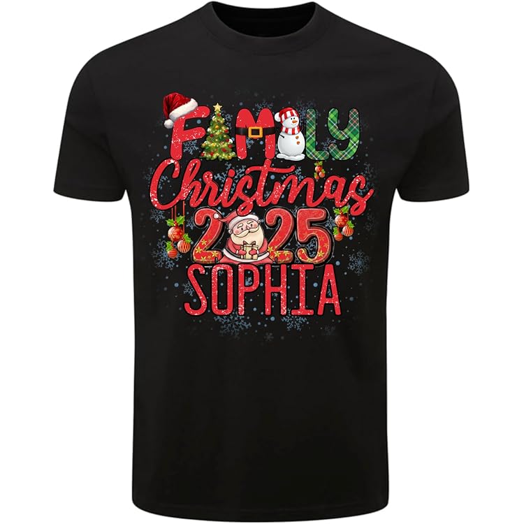 thumbnail image 2 of Barnburner Personalised Christmas Family T-Shirt - Santa Gift For All Ages 2 of 3
