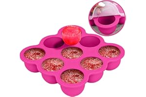 BTRFE Aufbewahrung von Babynahrung aus Silikon,Babynahrung Einfrieren Behälte aus mit Silikon Deckel,BPA-frei,Perfekt für Hausgemachte Babynahrung, Gemüse, Eiswürfeln,Fruchtpüree und Muttermilch (Violett)