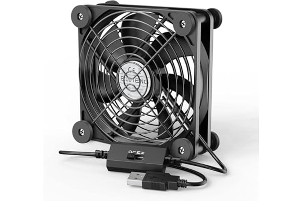 ELUTENG Ventilateur USB 120 mm, Ventilateur PC Trois Vitesse Réglable, Ventilateur PC USB Silencieux 12cm Fan 5v pour PC/Laptop/PS3/PS4/TV Box/Routeur