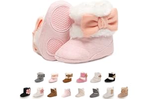 EDOTON Baby Warm Booties with Button Design Soft Bottom Non-Slip Sole Toddler Snow Boots Winter Warm Shoes