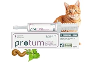 Zanipro Protum Probiotic Paste for Cats - 15ml Prebiotic Formula for Digestive Health - Natural Support for Cat Diarrhea, Constipation, & Gut Balance - Advanced Support for Feline Digestion - Catnip