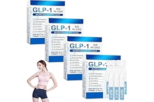 WENCHRISDT GLP-1 Six-in-One Solution OralLiquid, Advanced GLP-1 Oral Liquid, Multi-Action GLP1 Drops, GLP-1 Drops, Natural Plant Extract, for Men & Women (4 Box*7Pcs)