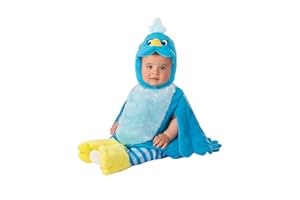 RUBIE'S Rubies Costume Uccello Blu per Neonati, Tutina con Cappello e Pantaloni con Piedi, Taglia 12-18 mesi, Ufficiale Carnevale, Feste, Compleanno, Halloween