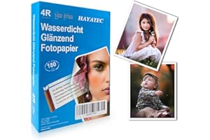 100 feuilles de papier photo 10x15 imprimante à jet d'encre haute brillance 180g / m² papier photo cartes photo immédiatement sèches imperméables feuilles blanc brillant photo (10*15 |180g / m²)