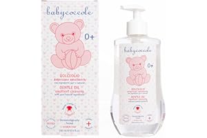 BABY COCCOLE Babycoccole OLIO DETERGENTE EMOLLIENTE per pulire Corpo e il Viso di Bambini e Neonati. Con Olio di Mandorla, Vitamina F, Ingredienti Naturali. Dermatologicamente testato per Pelle Sensibile. 250ml