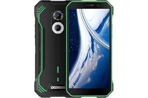 DOOGEE S51 Niełamliwy telefon komórkowy (64GB ROM/SD 512GB, 5180mAh, ekran 6,0" HD+, podwójna karta SIM, podwójna kamera 12MP) Android 12 niełamliwy smartfon, IP69K/NFC/GPS/OTG-Zielony