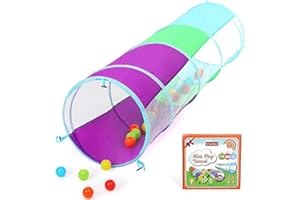 STLOVe® Tunnel Enfant 180 * 48 cm : Parc Bebe Pliable : Tente Pop Up : Kids Toys Jeux Enfant : Jeux Bebe : Jeu Enfant : Aire de Juex Exterieur A