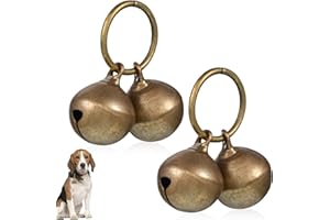 Qulkws Pack of 4 Silver Bells, Pet Bells, Dog Loud Dog Bells for Pet Collar Accessories, Key Rings, Necklace, DIY Crafts Decoration