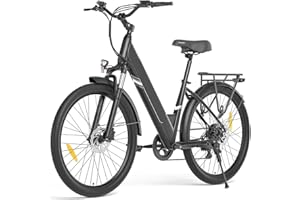 Touroll Bicicleta eléctrica, J1 Pro, Autonomía de 100km, Motor 36V 45 NM, 15.6Ah Batería Desmontable, Bici electrica Equipada con un Amortiguador Delantero