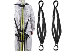 MOPHOEXII Ski and Pole Backpack Carrier Strap | Effortlessly Transport Your Ski Gear Everywhere You Go | Great for Families