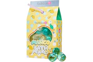 Bubble T Cosmetics Mango Scented Bath Pearls, No SLS or Parabens, 20 x 4g