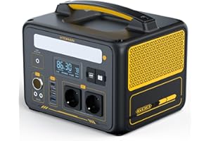 VTOMAN Jump 600 Stazione di alimentazione portatile da 600 W, generatore solare LiFePO4 da 640 Wh con capacità espandibile, 2 prese CA da 600 W, USB-C PD da 60 W, 3 prese DC regolate da 12 V/10 A