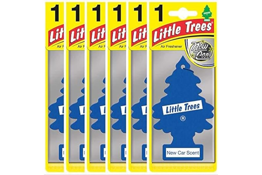 Little Trees Air Freshener Tree MTZ02 New Car Fragrance For Car Home Boat Caravan - Six Pack, Blue