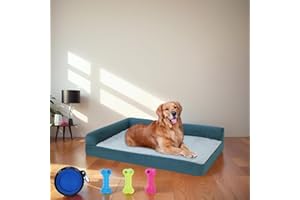 OKYUK Legowisko dla psa, ręcznie wykonane ortopedyczne legowisko dla psa, nadaje się do prania, poduszka dla psa, ochrona sofy, wodoszczelna podszewka wewnętrzna, mata dla psa, puszyste legowisko dla