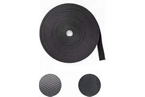 O4L Cinta de velcro para bridas, rollo de 10 m x 10 mm, color negro, presilla de velcro para organización de cables
