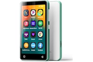 innioasis 80GB MP3 Player with Bluetooth and wifi, MP3 Player for Kids with Spotify, Spotify Kids, Pandora, Audible, 4.0" Touch Screen Music Player with Parental Controls, Up to 1TB (White+ Green)