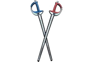 Liontouch - Sabres d'Escrime Sportive, Rouge & Bleu 3 Ans+ | Ensemble de Jouets en Mousse pour Enfants au Design Réaliste | Arme d'Initiation Sûre et Ludique pour Jeunes Escrimeurs et Enfants