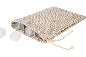 ‎BETIES beties - Leinen-Waffelpique -, Sauna-EIS-Beutel ca. 16x25 cm, zum befüllen mit Eiswürfel o.ä. aus 100% Leinen