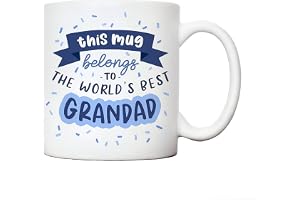 Worlds best grandad mug | gifting ideas for him | sentimental presents for grandfather grandpa mugs | gifts for men birthday 