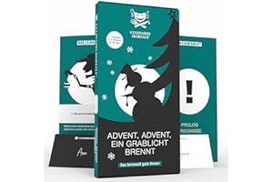 CULINARIO MORTALE® – Krimidinner für Zuhause 4 bis 6 Personen - Advent, Advent, EIN Grablicht brennt/Krimidinner Weihnachten/Krimi Dinner für Zuhause/Krimispiele für Erwachsene