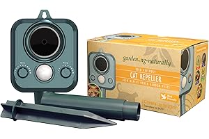 GARDENING NATURALLY Cat Repellent Scarer Stop Cats Pooping in Your Garden. Ultrasonic & Waterproof Latest Technology for Fantastic Results