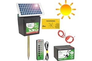 EIDER LANDGERÄTE GMBH Dispositif de clôture électrique B 5000 - Batterie et module solaire de 5 W - Testeur de clôture - Pack « tranquillité d'esprit » - aCowboy