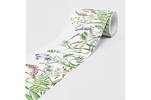 DIMEX LINE Self-Adhesive Border - Wallpaper Border Wall Border - Decorative Wall Sticker for Walls, Furniture, Ceilings, Wallpaper, Doors - Meadow Flowers - 5.00 m x 0.15 m per Roll